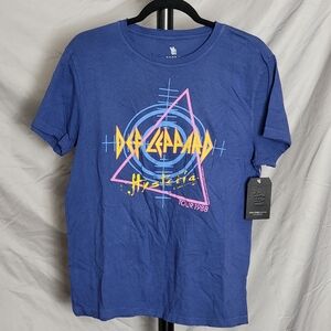 Def Leppard Hysteria Vintage Destroyed T-Shirt by Junk Food Clothing - Small